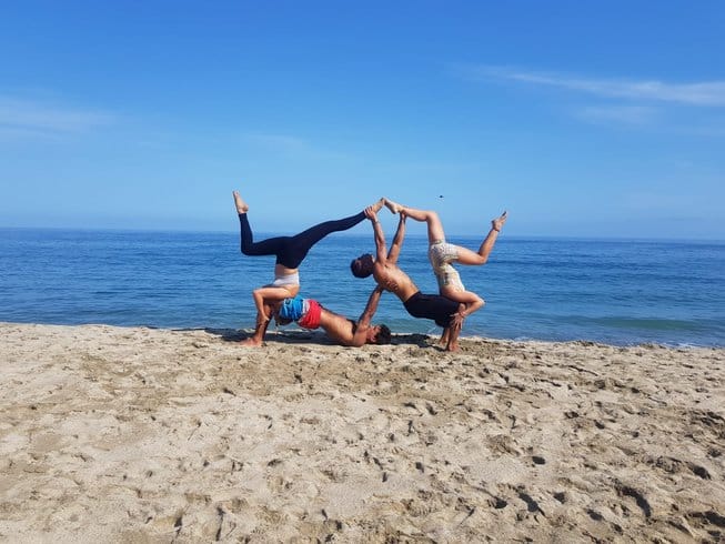 people doing acroyoga