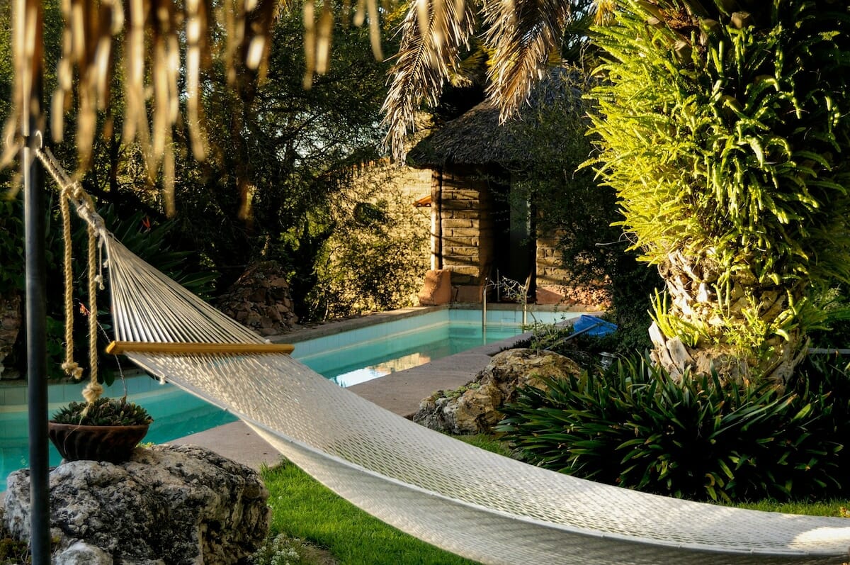 Hotel Nirvana garden with hammock