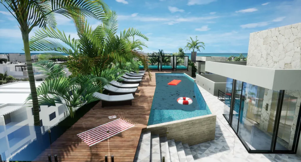 Overview of the Meliora by Bunik Hotel with its outdoor pool.