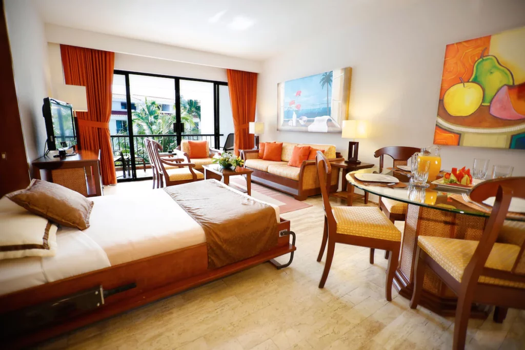 A junior suite in The Royal Cancun